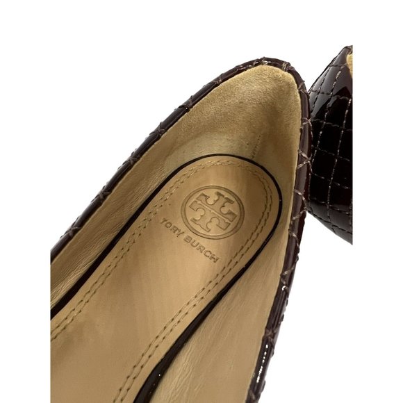 Tory Burch Brown Patent Leather Flats size 5 - Picture 4 of 8